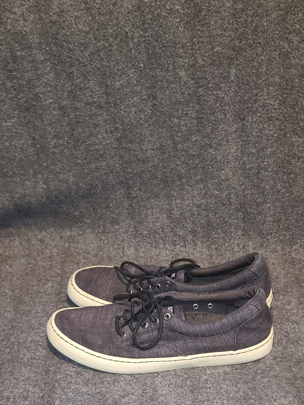 Sperry Men's Gray Canvas Boat Shoes with White Soles